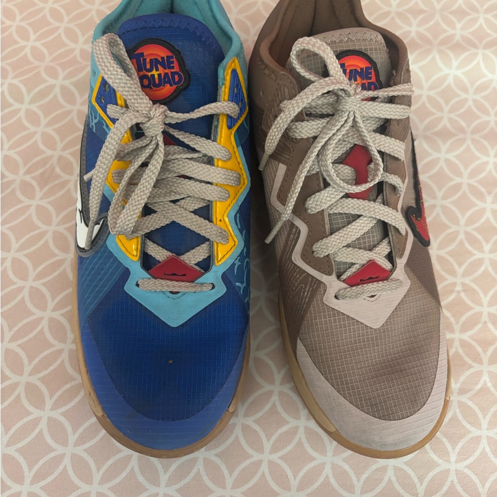 EUC Nike Lebron 18 Low Wile E. vs Roadrunner Space Jam DJ3760-401 GS Size 6.4Y